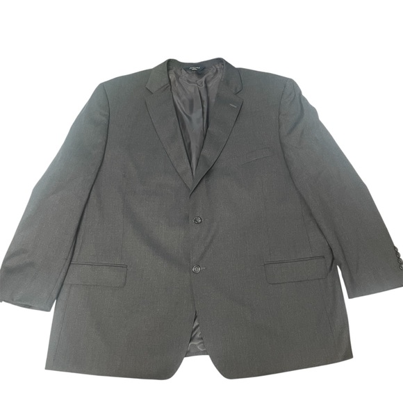 Joseph & Feiss Gold Men's 100% Wool Gray Blazer Suit Jacket 52R Mexico 2 Button